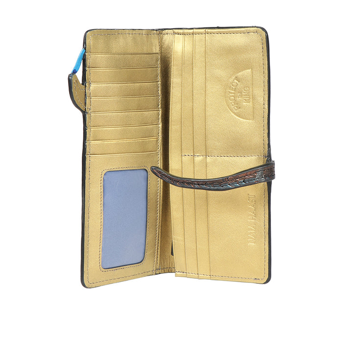 Naia W2 Black Leather Bi-Fold Wallet