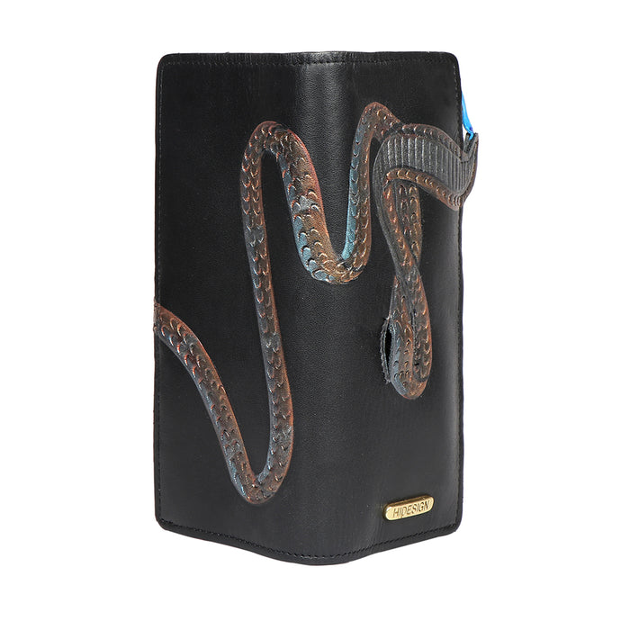 Naia W2 Black Leather Bi-Fold Wallet