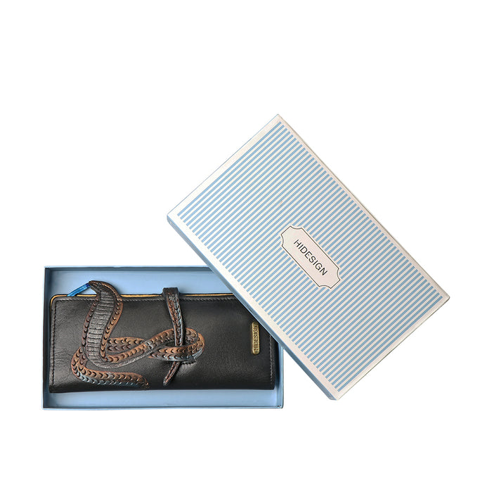 Naia W2 Black Leather Bi-Fold Wallet