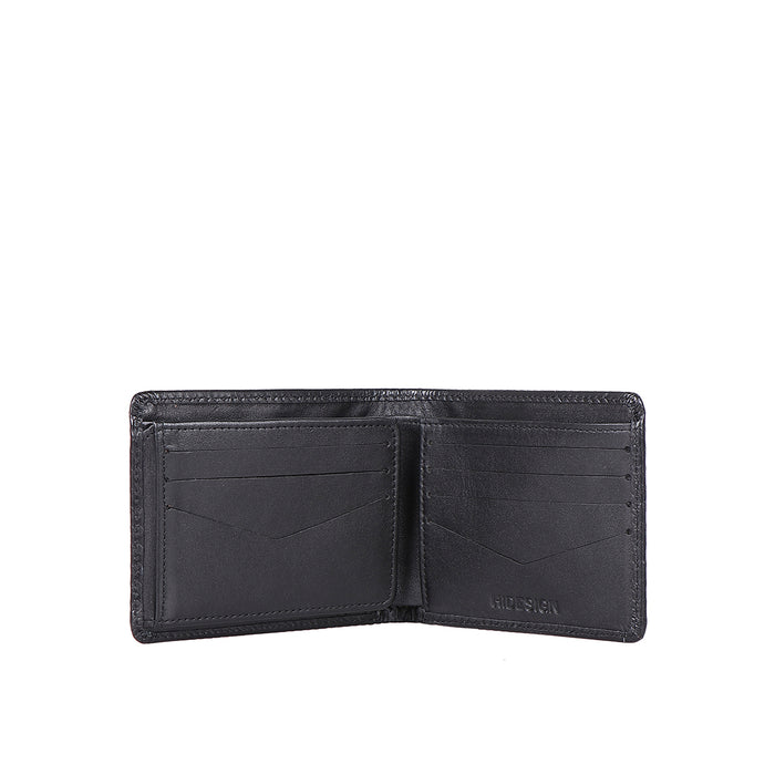 Namibia Sb Black Leather Bi-Fold Wallet