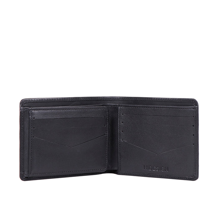 Namibia Sb Black Leather Bi-Fold Wallet