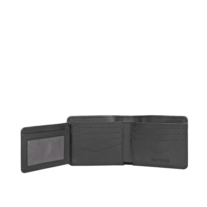 Namibia Sb Black Leather Bi-Fold Wallet