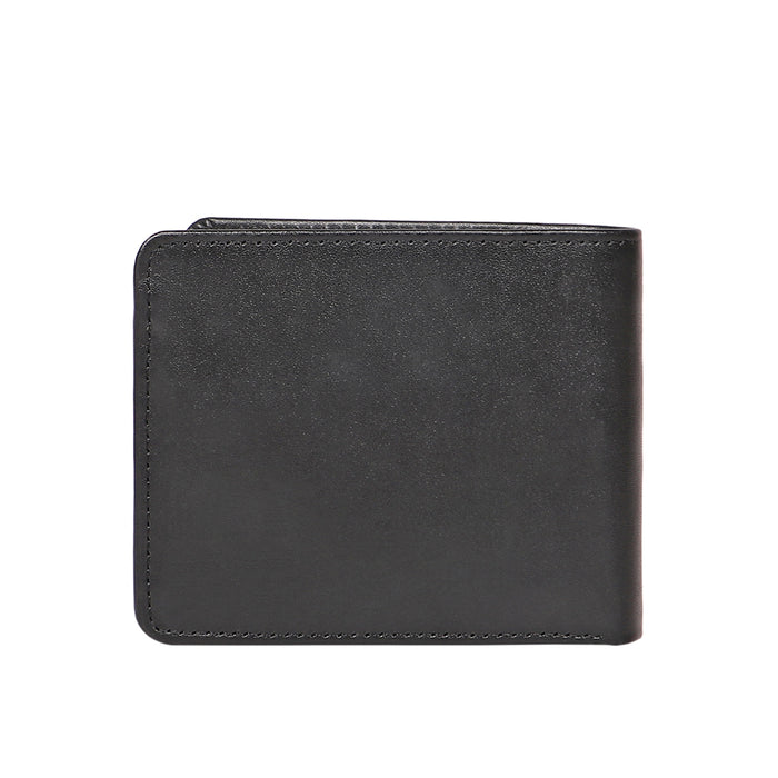Namibia Sb Black Leather Bi-Fold Wallet