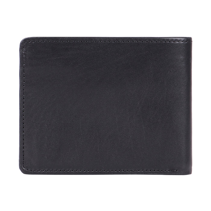 Namibia Sb Black Leather Bi-Fold Wallet