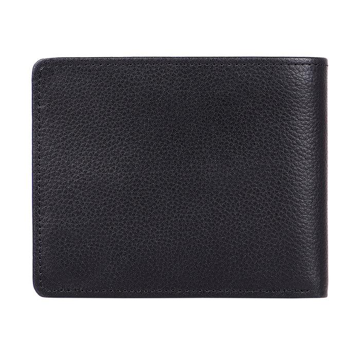 Namibia Sb Black Leather Bi-Fold Wallet