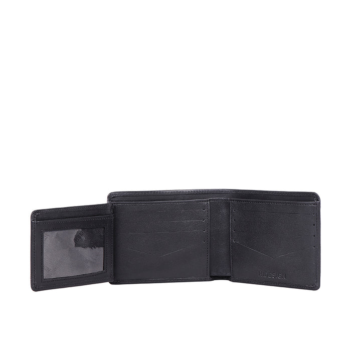 Namibia Sb Black Leather Bi-Fold Wallet