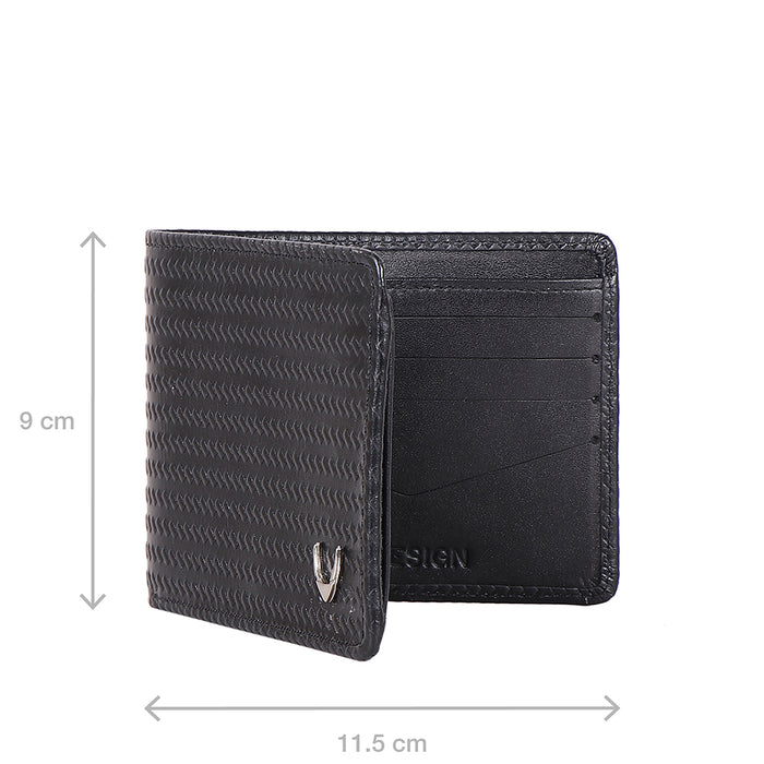Namibia Sb Black Leather Bi-Fold Wallet