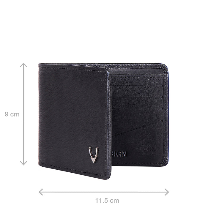 Namibia Sb Black Leather Bi-Fold Wallet
