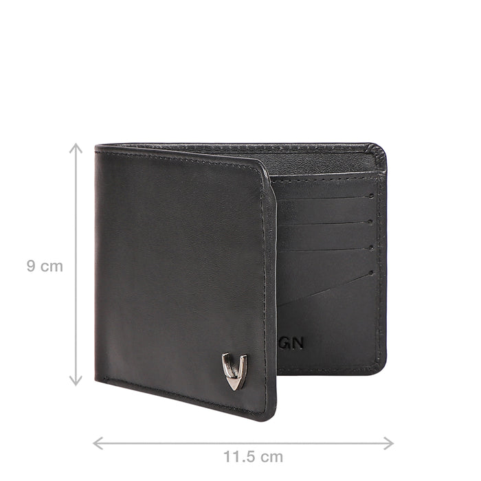 Namibia Sb Black Leather Bi-Fold Wallet