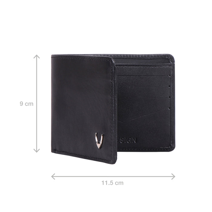Namibia Sb Black Leather Bi-Fold Wallet