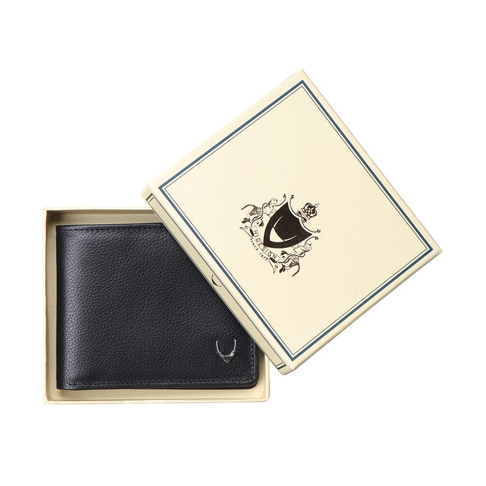 Namibia Sb Black Leather Bi-Fold Wallet