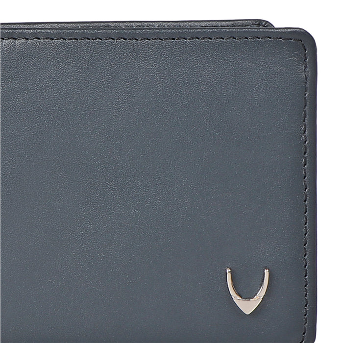 Namibia Sb Blue Leather Bi-Fold Wallet
