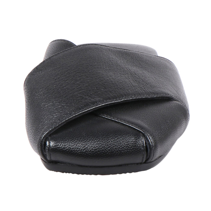 Nara Women's Black Leather Mules