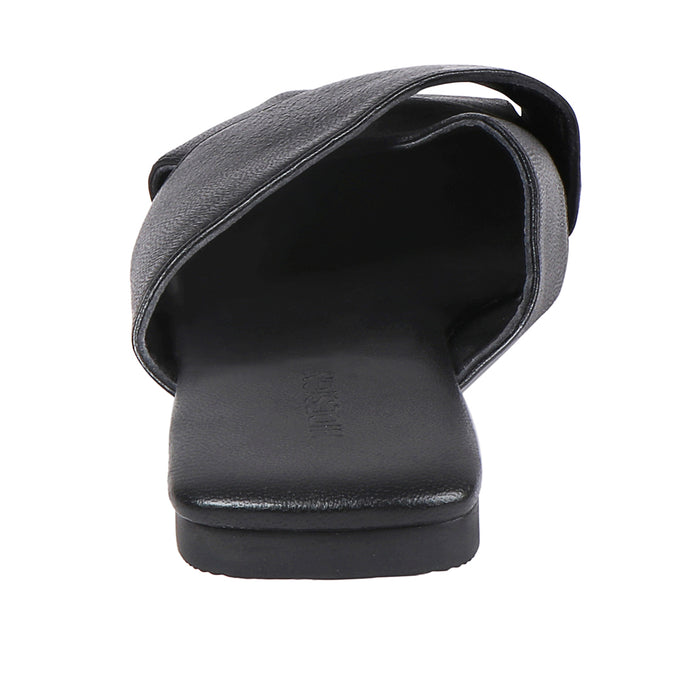 Nara Women's Black Leather Mules