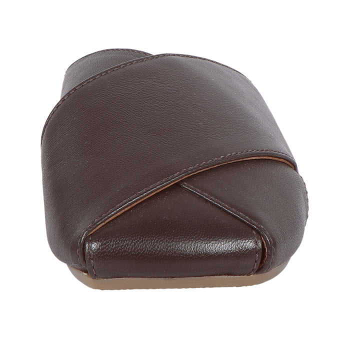 Nara Women's Brown Leather Mules