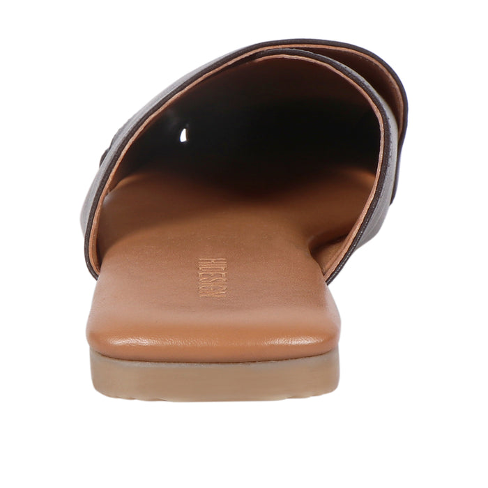Nara Women's Brown Leather Mules