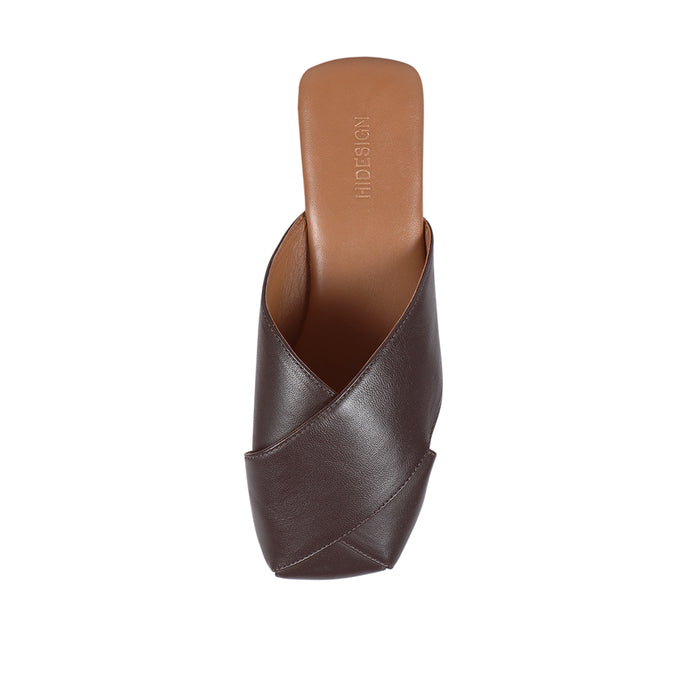 Nara Women's Brown Leather Mules