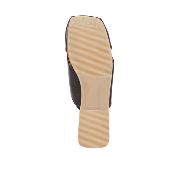Nara Women's Brown Leather Mules