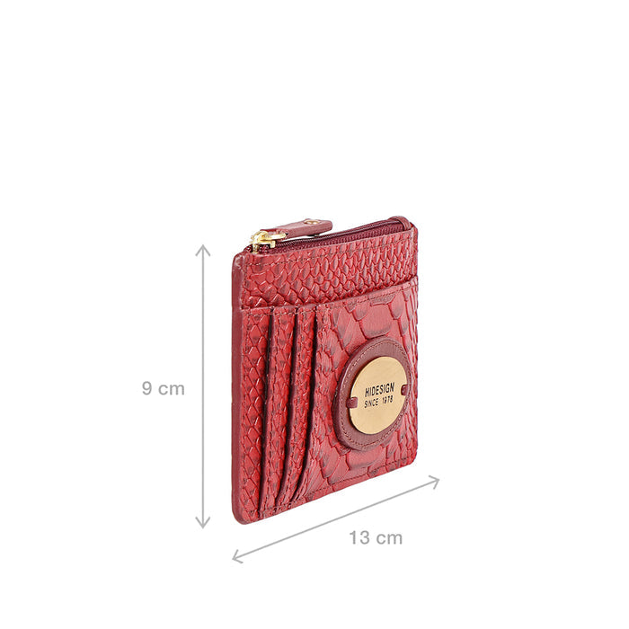 Natalie W1 Red Leather Card Holder