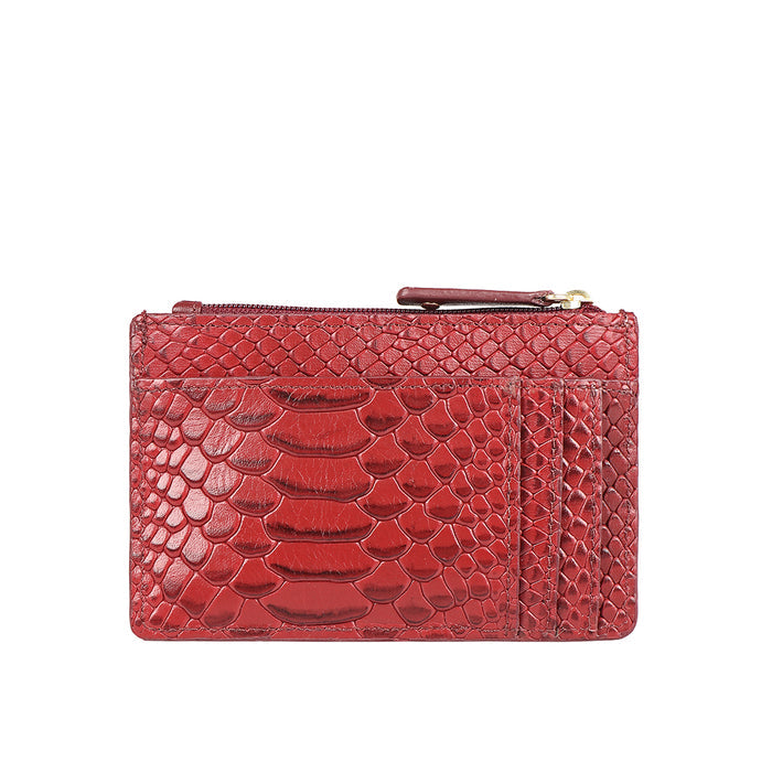 Natalie W1 Red Leather Card Holder