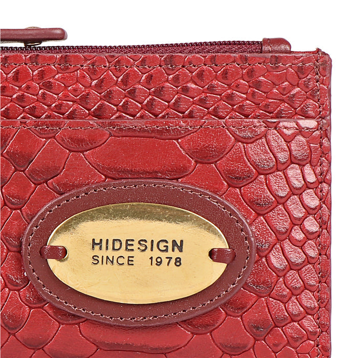 Natalie W1 Red Leather Card Holder