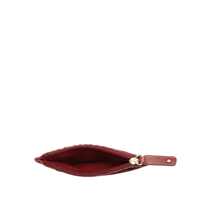 Natalie W1 Red Leather Card Holder