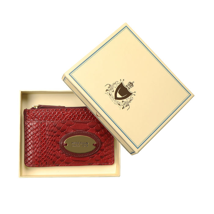Natalie W1 Red Leather Card Holder