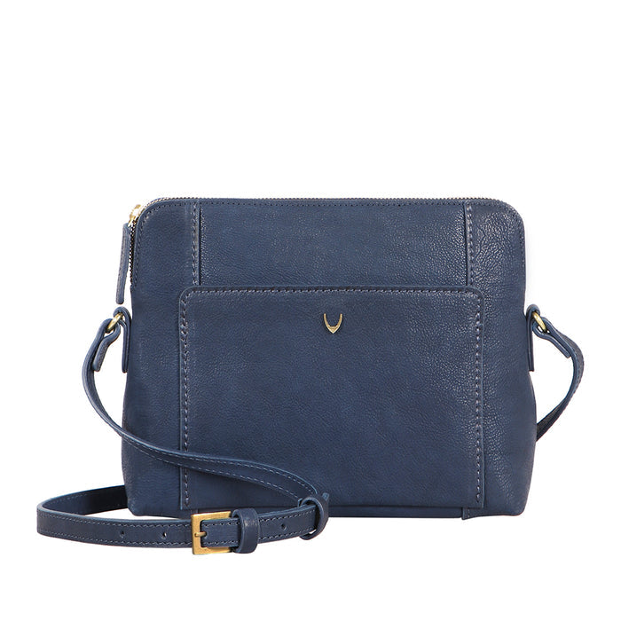 Navigli 02 Blue Leather Sling Bag