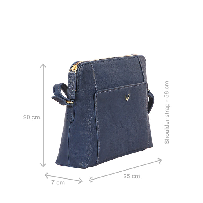 Navigli 02 Blue Leather Sling Bag