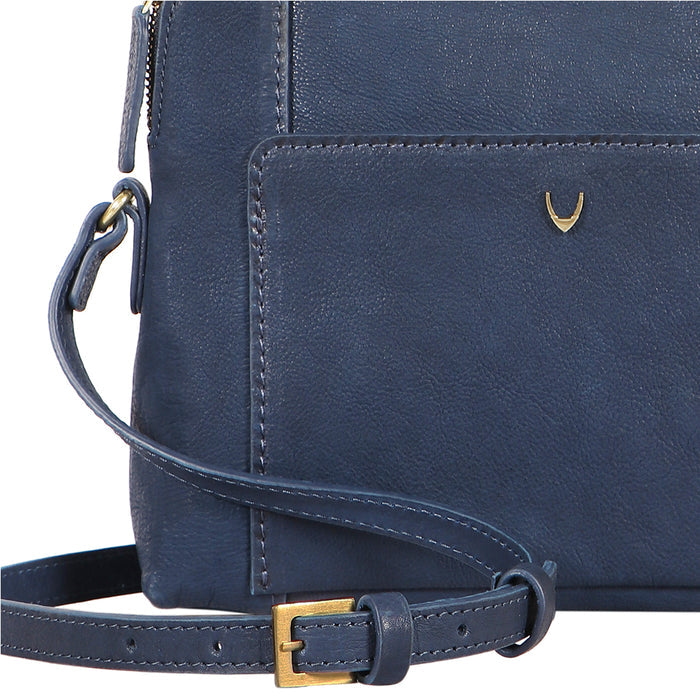 Navigli 02 Blue Leather Sling Bag