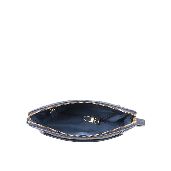 Navigli 02 Blue Leather Sling Bag
