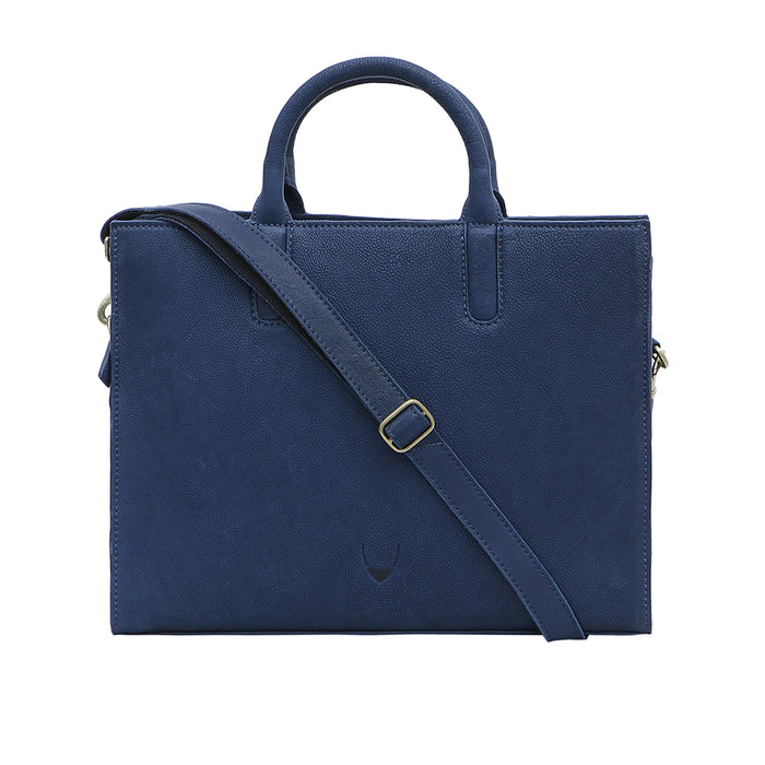 Navigli 03 Blue Leather  Laptop Bag