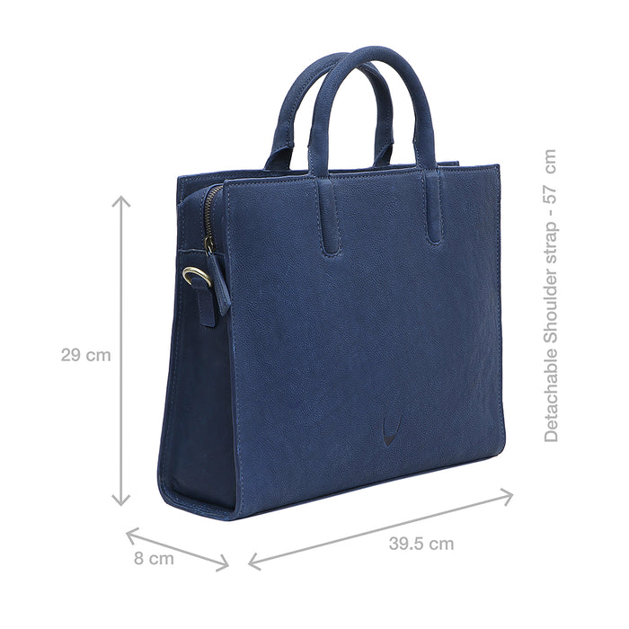 Navigli 03 Blue Leather  Laptop Bag