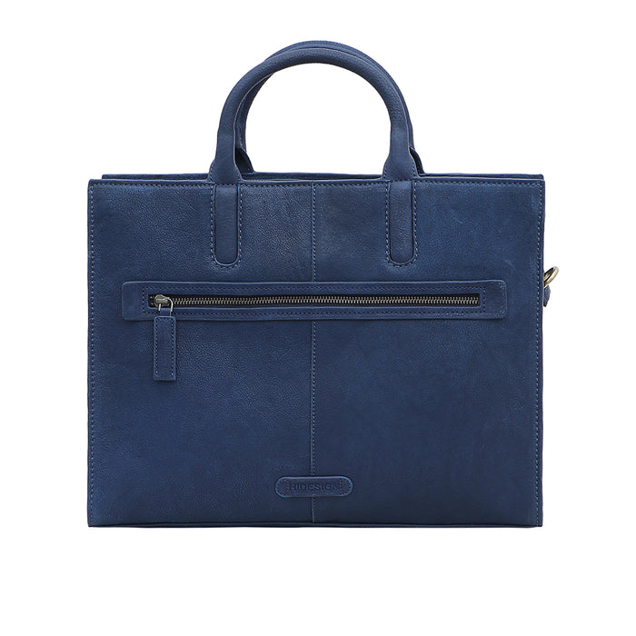Navigli 03 Blue Leather  Laptop Bag