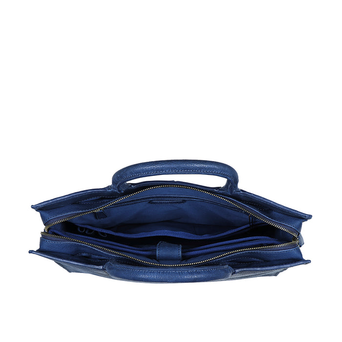Navigli 03 Blue Leather  Laptop Bag