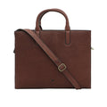 Navigli 03 Medium Brown Leather  Laptop Bag