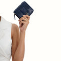 Navigli W1 Blue Leather Bi-Fold Wallet