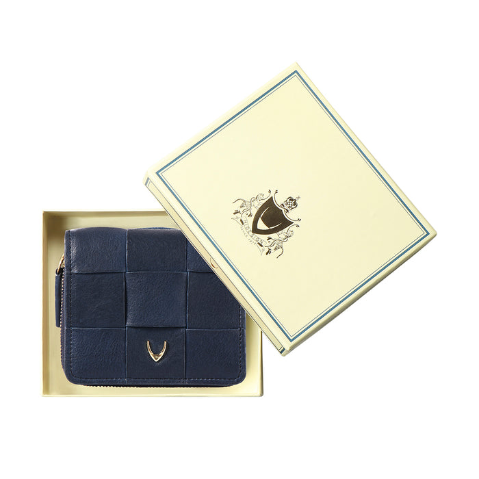 Navigli W1 Blue Leather Bi-Fold Wallet