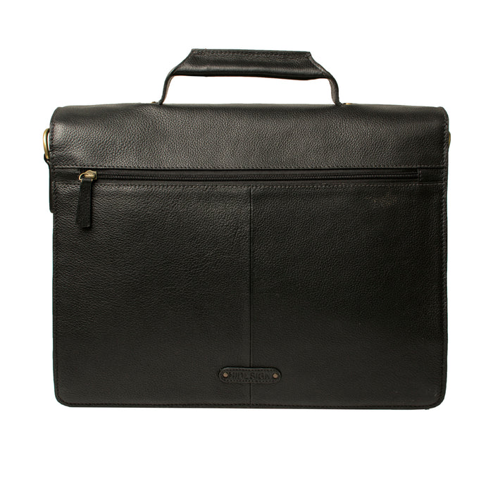 Neil Black Leather  Briefcase