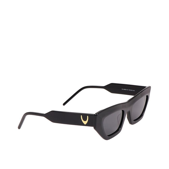 Newport Women's Black Geometric Sunglasses