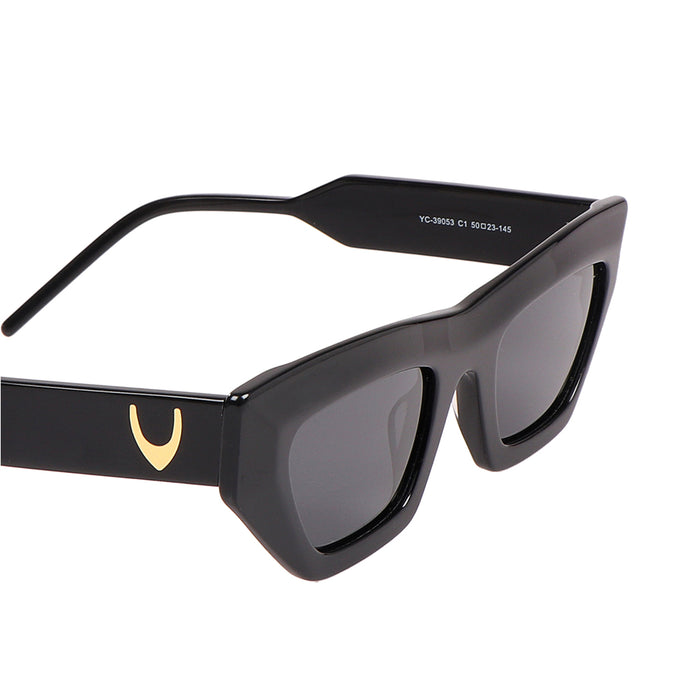 Newport Women's Black Geometric Sunglasses