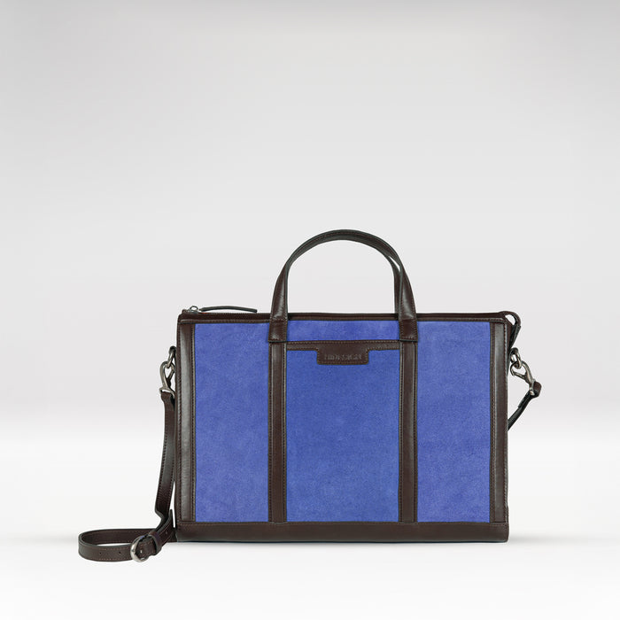 Ninon 01 Purple Leather Messenger Bag