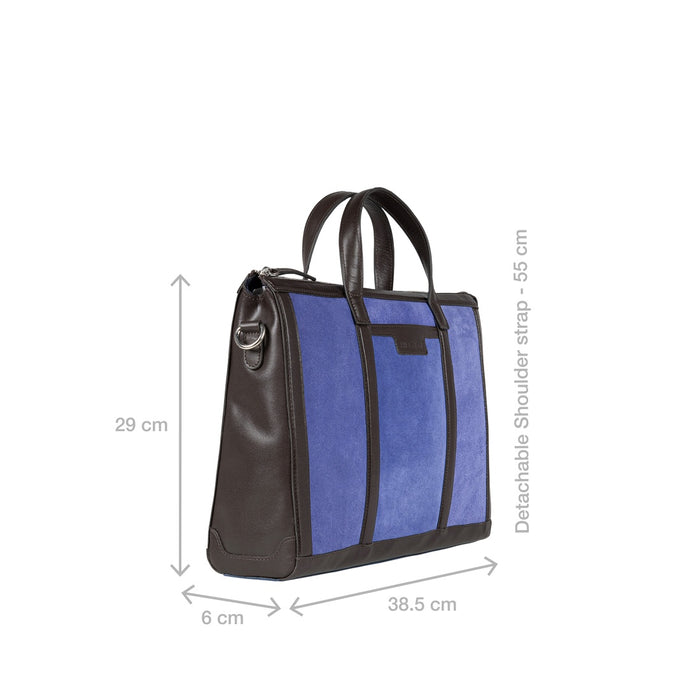 Ninon 01 Purple Leather Messenger Bag