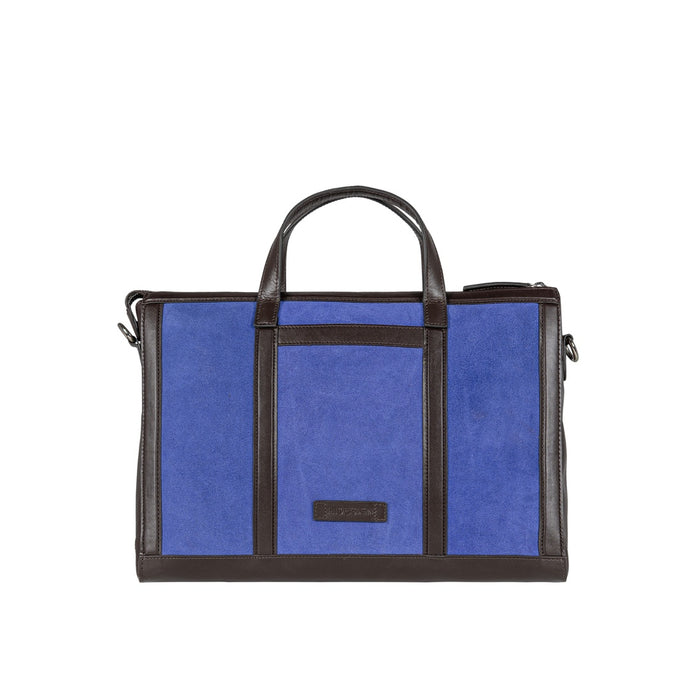 Ninon 01 Purple Leather Messenger Bag