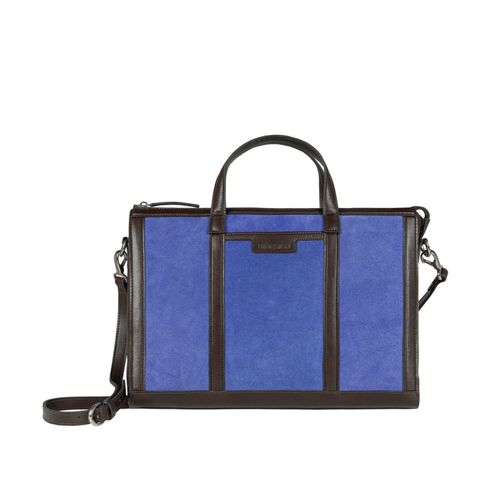 Ninon 01 Purple Leather Messenger Bag