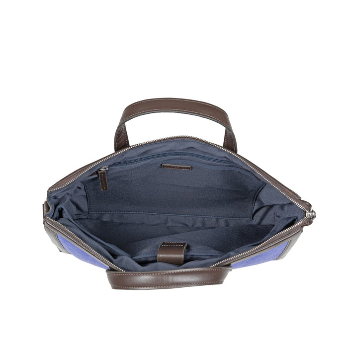 Ninon 01 Purple Leather Messenger Bag
