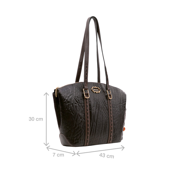Normandie 01 Brown Leather Tote Bag