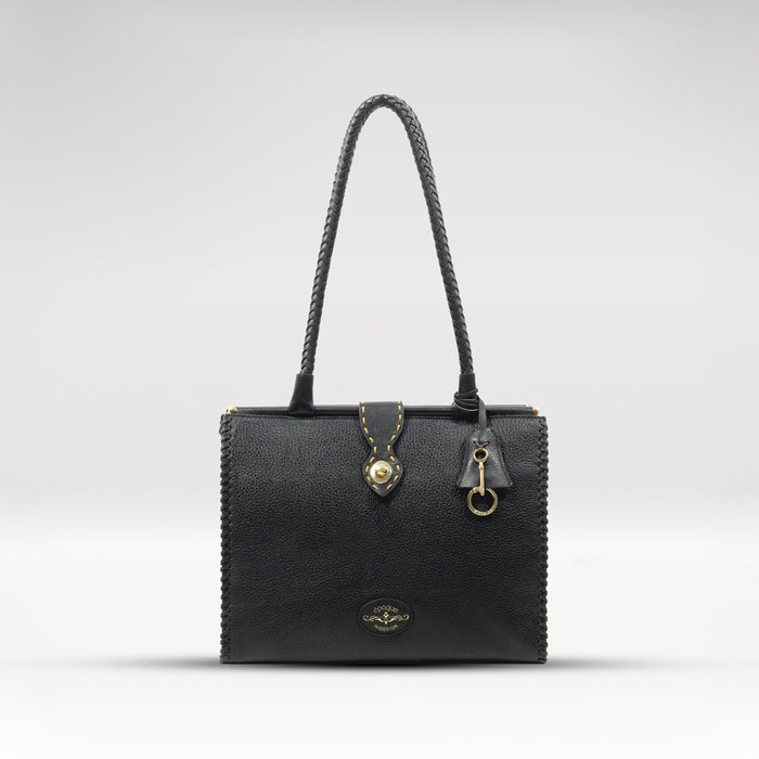 Normandie 02 Black Leather Sling Bag