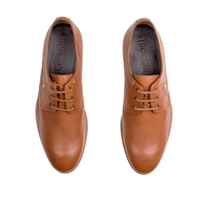 Norton Men's Tan Leather Derby Shoes