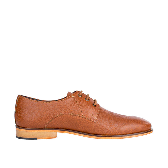 Norton Men's Tan Leather Derby Shoes